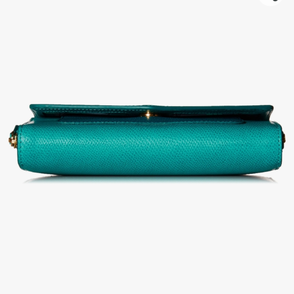 🆕Vera Bradley | Genuine Leather Ultimate Crossbody Envelope Purse in Teal - Picture 4 of 6